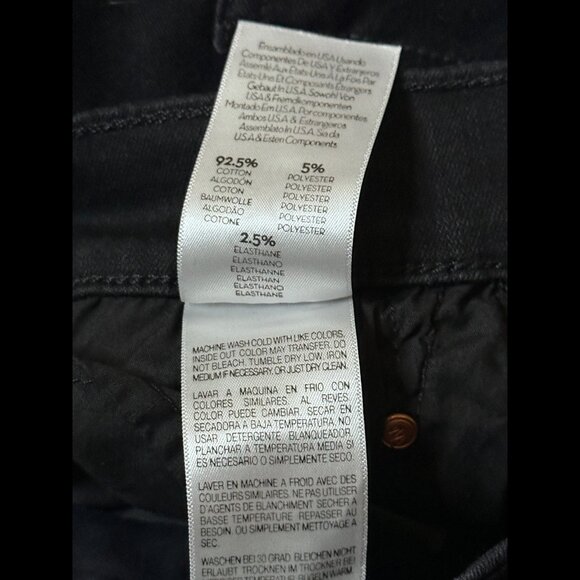 Mother Jeans 26 Womens Black Insider Crop Step Fray Side Stripe Denim Stretch - Picture 11 of 12